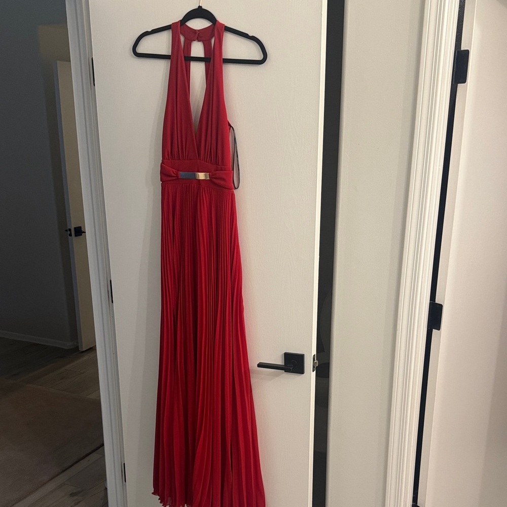 Marciano Vibrant Red Backless Maxi Dress